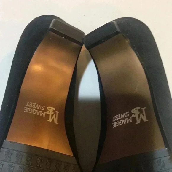 Maggie Sweet Retro Style 1.5 inch Heel Square Toe Silver Ring Top Shoe-Sz 7.5M - Picture 8 of 11